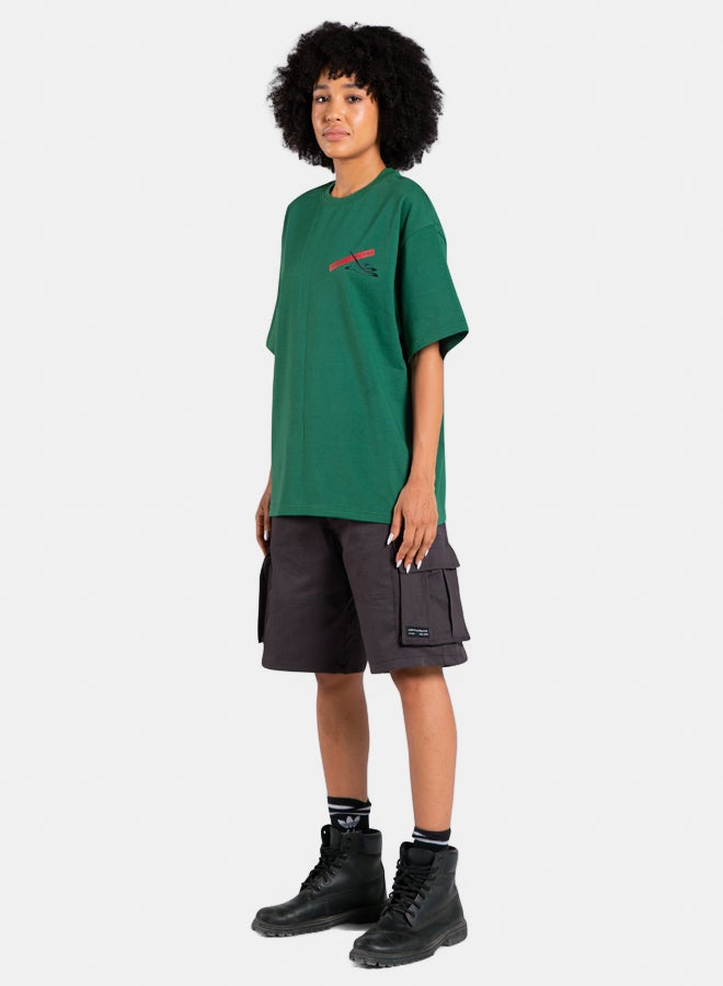 north africans, Unisex DARK GREY CARGO SHORTS - Image 2