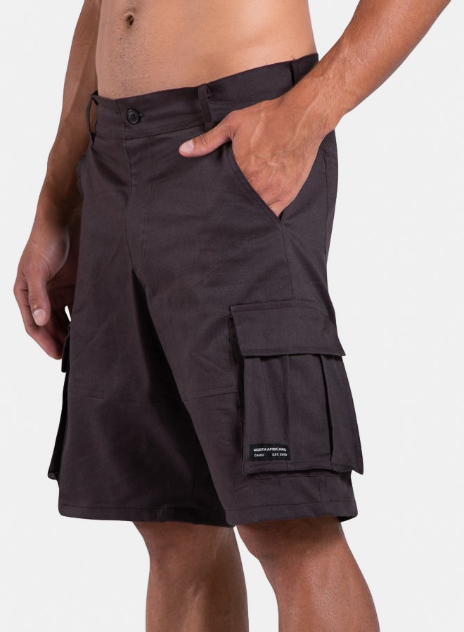 north africans, Unisex DARK GREY CARGO SHORTS - Image 4