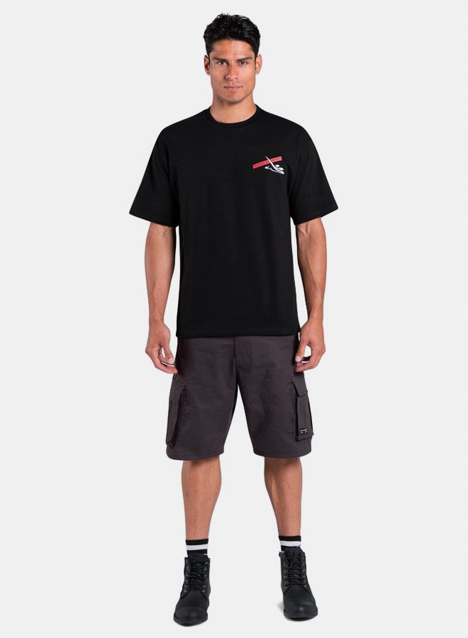 north africans, Unisex DARK GREY CARGO SHORTS - Image 3