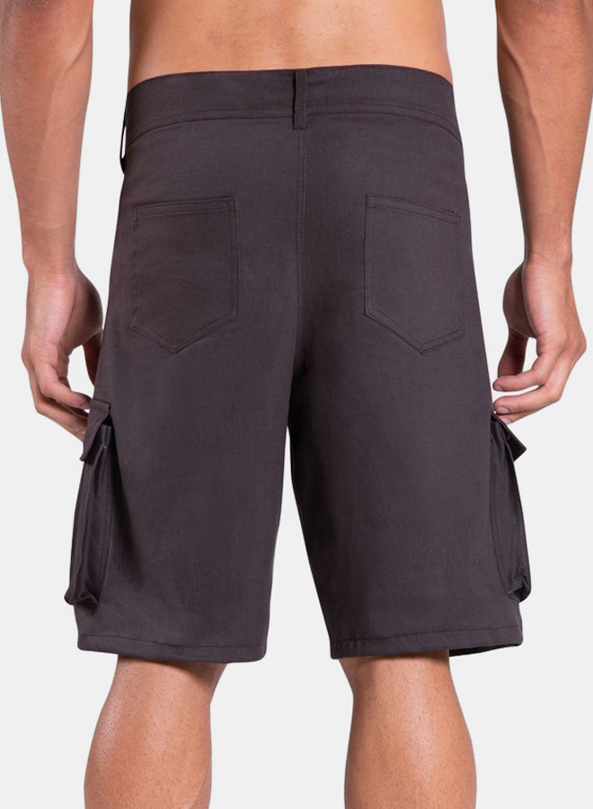 north africans, Unisex DARK GREY CARGO SHORTS - Image 5