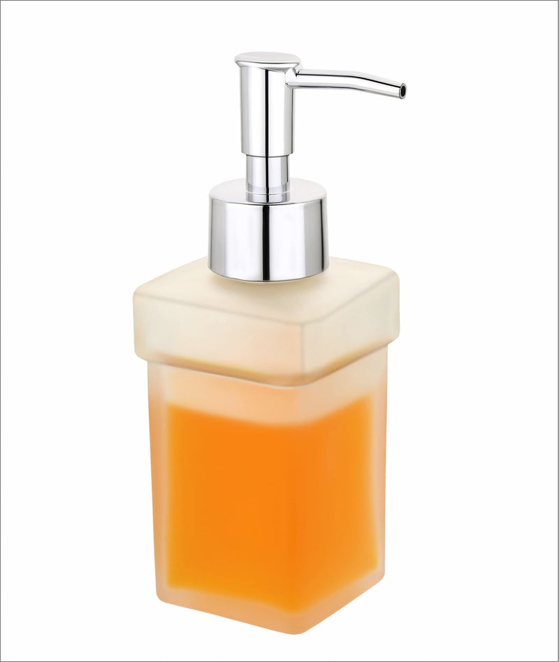 KANJAL Liquid soap Dispenser for Bathroom Liquid Dispenser for Kitchen Shampoo Dispenser Glass handwash Dispenser Bottle for wash Basin (Frosted Glass bottle-KANLXN10) - Image 2