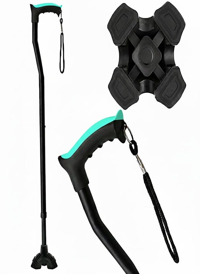 أم سي بي عصا المشي MCP Jindal Premium القابلة لتعديل الارتفاع (أسود) (Thunderbolt-Big Shoe-أسود) - Image 1