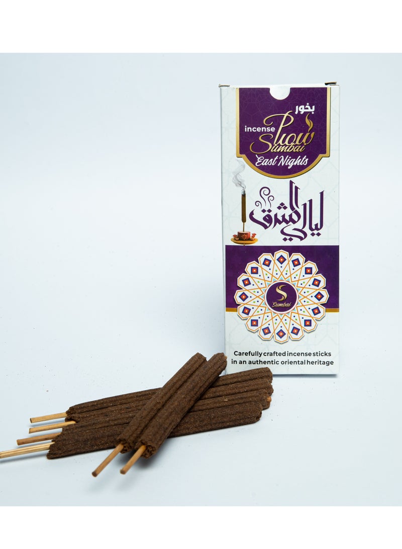 بخور 3 ساعات سامباي (ليالي الشرق) تحتوي على 6 عيدان فاخره من البخور 6 قطعه  - Image 3