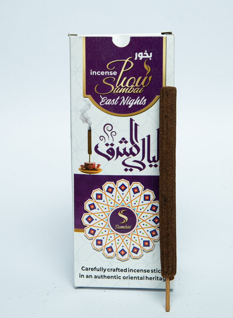بخور 3 ساعات سامباي (ليالي الشرق) تحتوي على 6 عيدان فاخره من البخور 6 قطعه  - Image 4