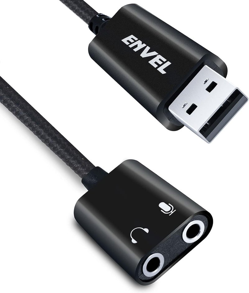 ENVEL USB to 3.5mm Audio Adapter, External Stereo Sound Card - Image 1