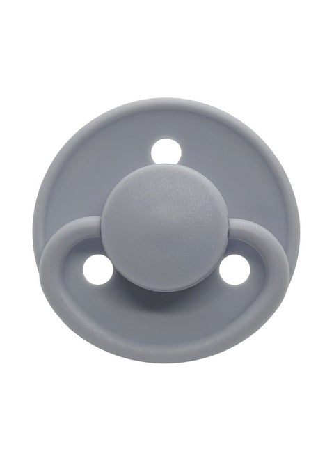 Pack Of 2 Round Pacifier Latex, 6 Months +, Grey Seal