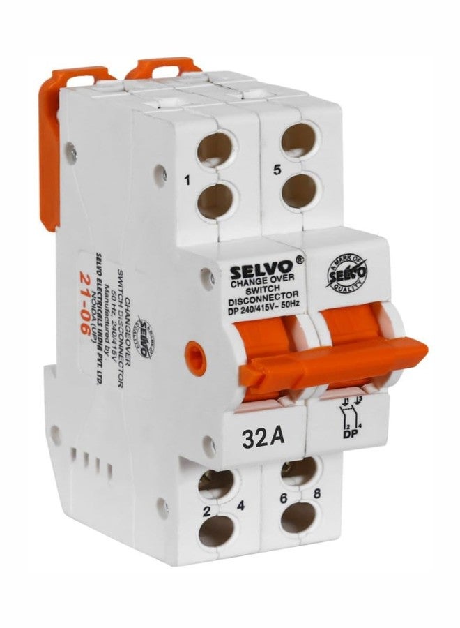 SELVO 32A DOUBLE POLE MINI CHANGEOVER SWITCH DISCONNECTOR - Image 1