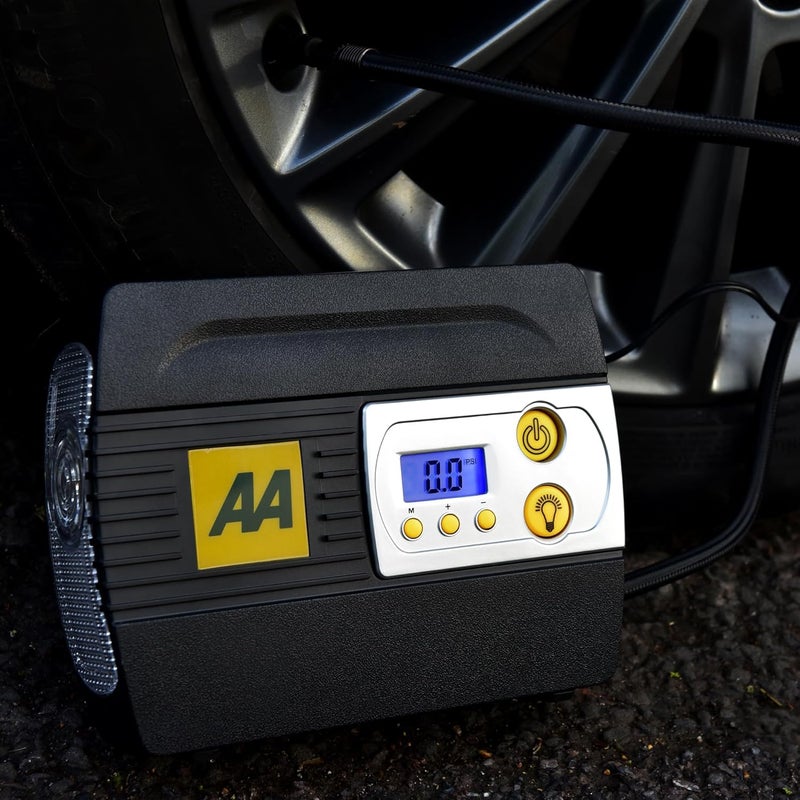 AA 12V Digital Tyre Inflator AA5502 for Cars, Bicycles, and Inflatables - PSI, BAR, KPA Readings - Image 3
