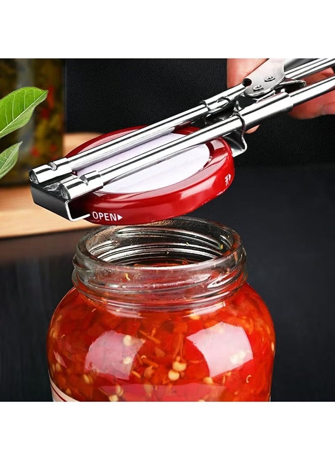 HY Adjustable Jar & Bottle Opener, Multifunctional Stainless Steel Can Opener Jar Lid Gripper, Manual,Kitchen Accessories - Image 5