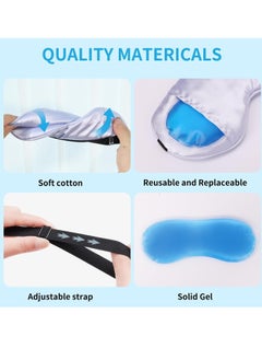 Arqumi Cooling Eye Mask, Ice Gel Cold Compress Eye Mask, Reusable Under Eye Ice Gel Pads, Silk Eye Mask for Sleeping, Soft Blackout for Women Couple with Adjustable Straps, Travel, Dry Eyes, 2 Pack - pzsku/Z6D980D598A0ACEF86173Z/45/_/1736326740/15ca9518-8b02-4151-80aa-bab1840bcdc3