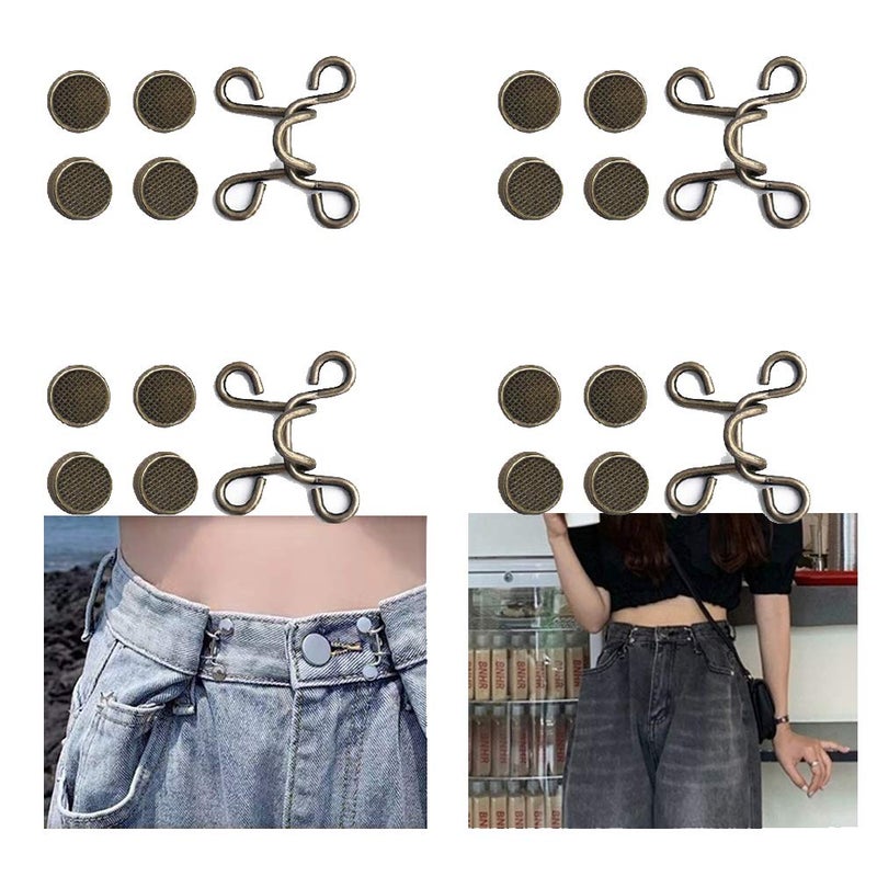 WZT 20Piece Adjustable Waist Buckle Set  Jeans Extender Perfect Fit Instant Button