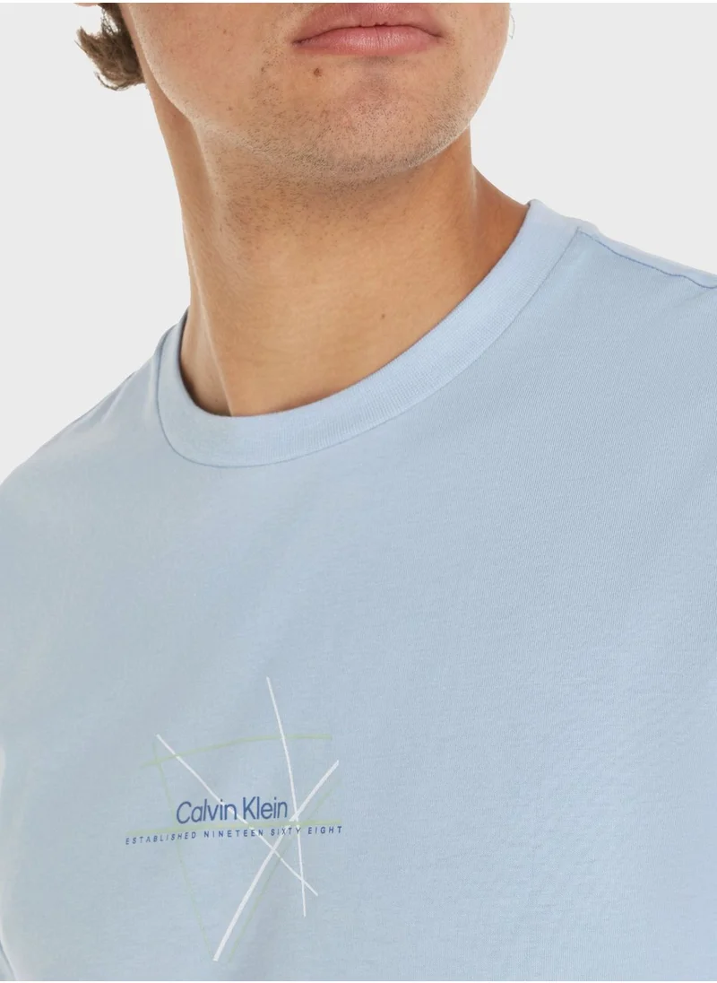 CALVIN KLEIN Logo Crew Neck T-Shirt