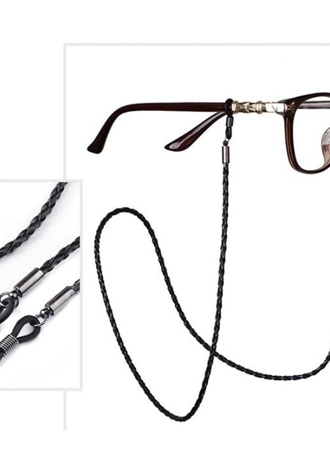 Generic Braided twist glasses rope sports simple snow chain glasses accessories anti-lost lanyard-black  - Image 2