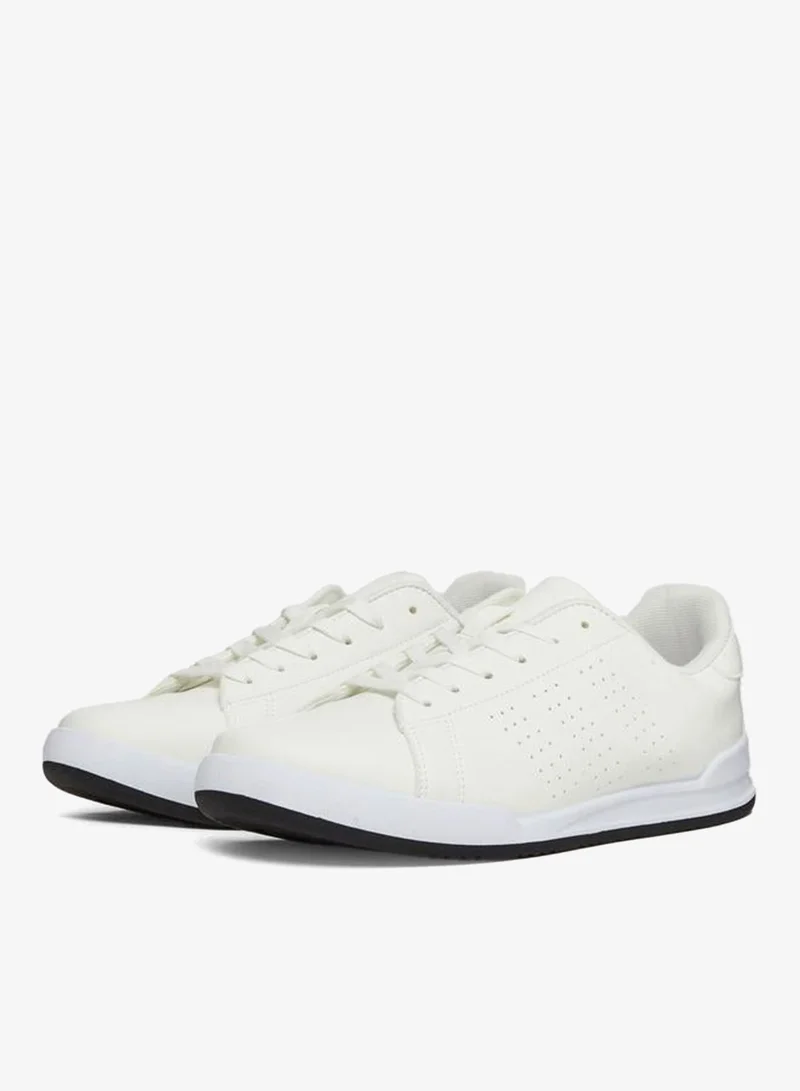 Styli Men Off White Perforated Sneakers