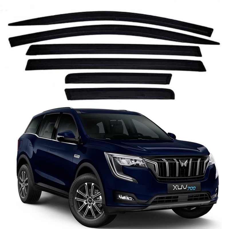 ROYALTECH Premium Non-Breakable Car Window Door Visor/Rain Guard/Wind Deflector Compatible for (XUV 700 6pcs) - Image 1