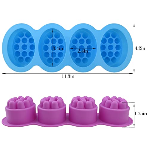 Actvty Silicone Massage Bar Soap Molds, 2 Pack 3D Hair Comb Ice Mold, Hair Brush Silicone Soap Molds for Soap Making, DIY Unique Hair Masks Salon Spa Scalp Massager - Image 4