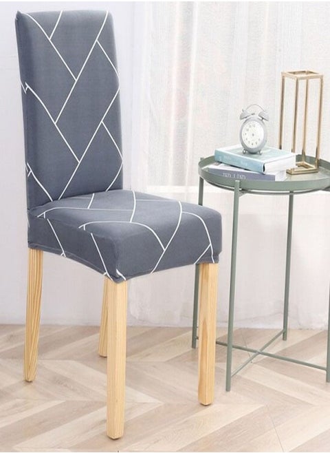 6-Pieces Dining Room Wedding Banquet Large Elastic Chair Slipcover