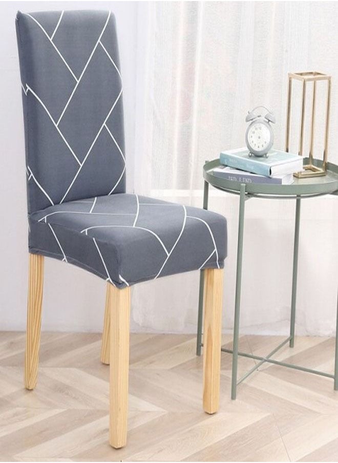 6-Pieces Dining Room Wedding Banquet Large Elastic Chair Slipcover