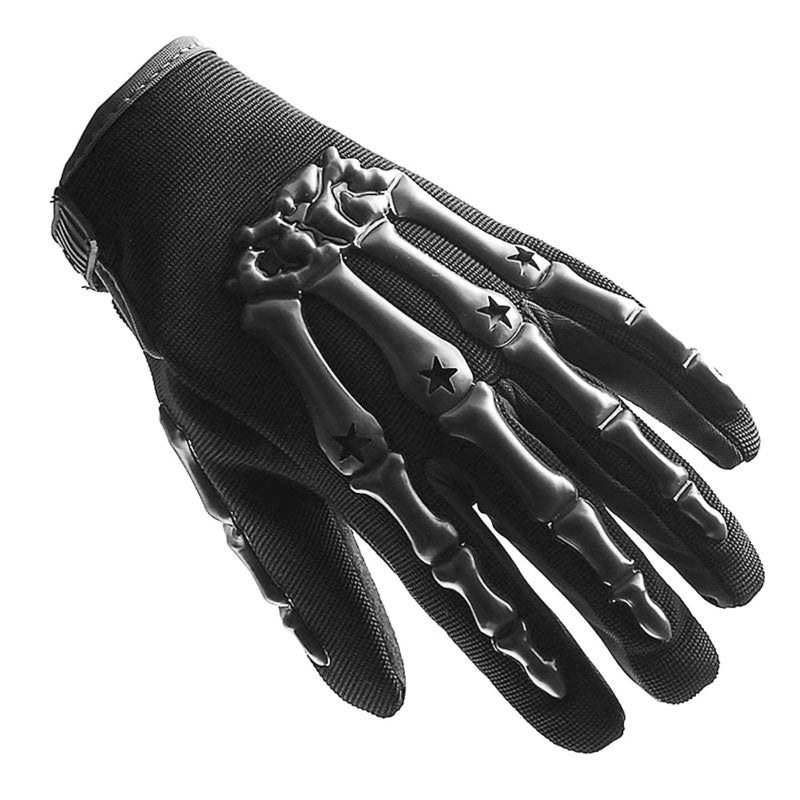 1Storm Youth Motocross Gloves Motorcycle BMX MX ATV Dirt Bike Bicycle Skeleton Cycling Kids Gloves Black - Image 1