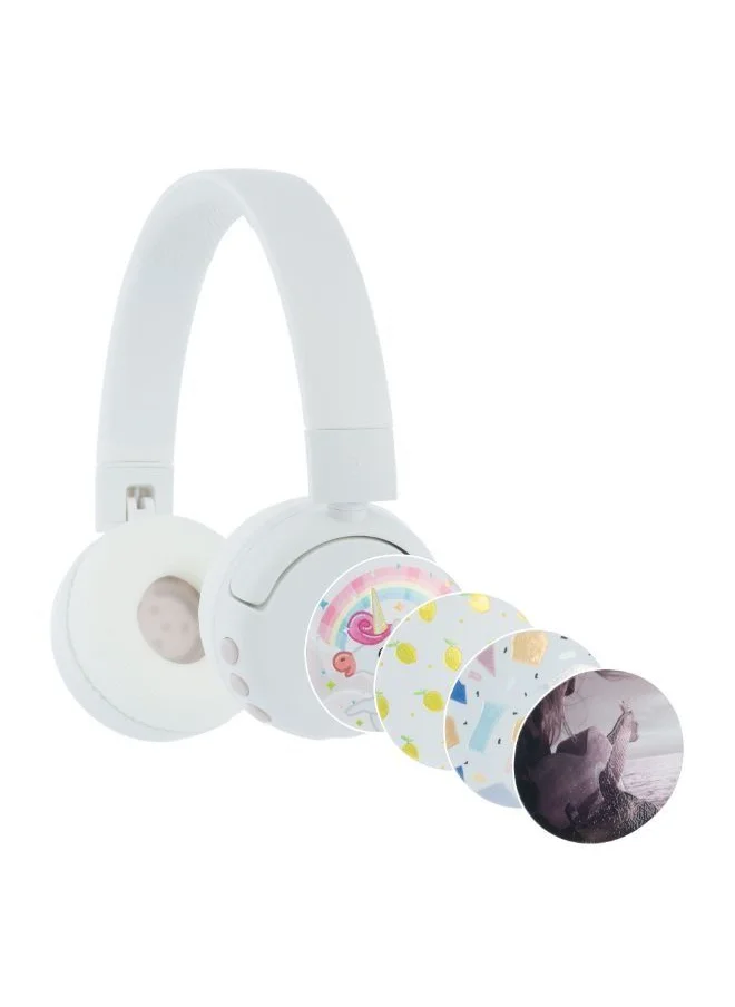 BuddyPhones POP Fun Bluetooth Wireless Headset - Snow White