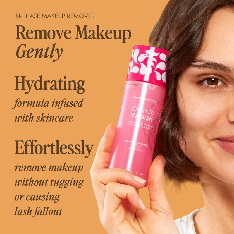 Grande Cosmetics Makeup Remover - Removes Water & Oil-Based Makeup, Dissolves Long-Wear & Waterproof Formulas (3.4 fl oz) - Image 3