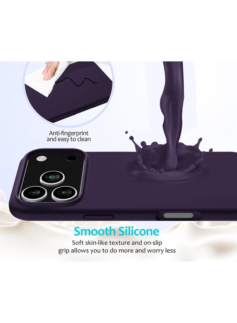 Case for iPhone 17 Pro Soft Liquid Silicone Gel Case Full Body Shockproof Protection Matte Finish Cover Soft Microfiber Lining Cushion Slim Back Case for iPhone 17 Pro - Image 4