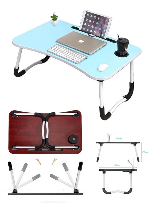 طاولة محمولة وقابلة للطي متعددة الاغراض مناسبة كصينية لتقديم الطعام وللاطفال والعمل والطلاب  تستخدم على الارض والسرير والكنبه