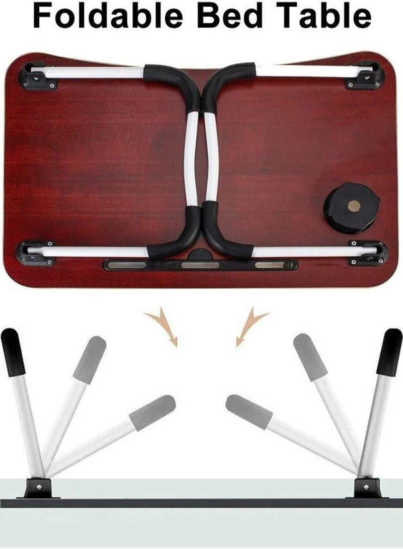 طاولة محمولة وقابلة للطي متعددة الاغراض مناسبة كصينية لتقديم الطعام وللاطفال والعمل والطلاب  تستخدم على الارض والسرير والكنبه - Image 3