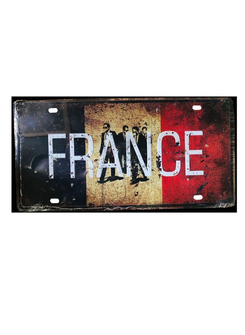 LINGWEI Wall Plate Tin Sign Metal Poster Plate Painted Modern Design Car Plate Tin Metal Wall Art Signs Cafe Thick Tinplate Wall Decoration Print Poster - Image 2
