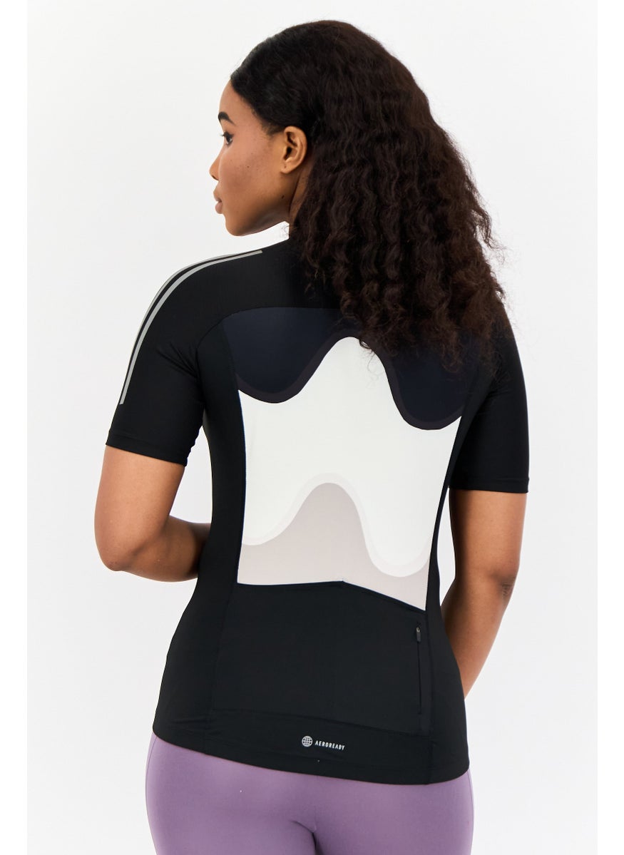 Adidas Women Sportswear Fit Marimekko Cycling Jersey, Black  - Image 4