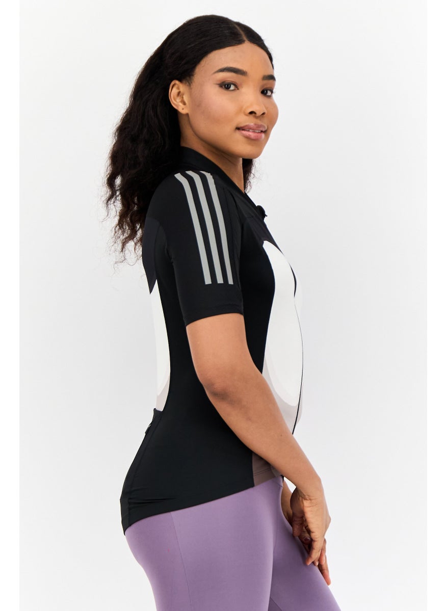 Adidas Women Sportswear Fit Marimekko Cycling Jersey, Black  - Image 3