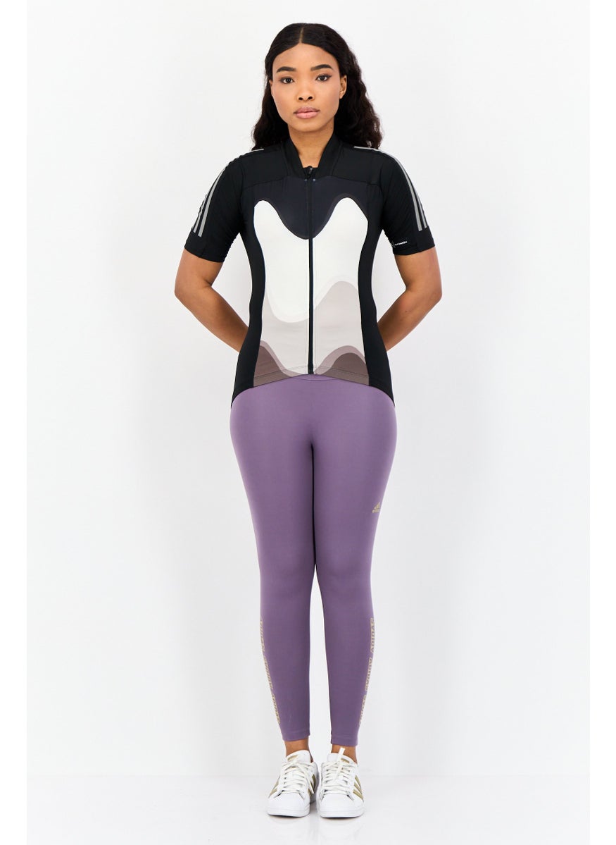 Adidas Women Sportswear Fit Marimekko Cycling Jersey, Black  - Image 2