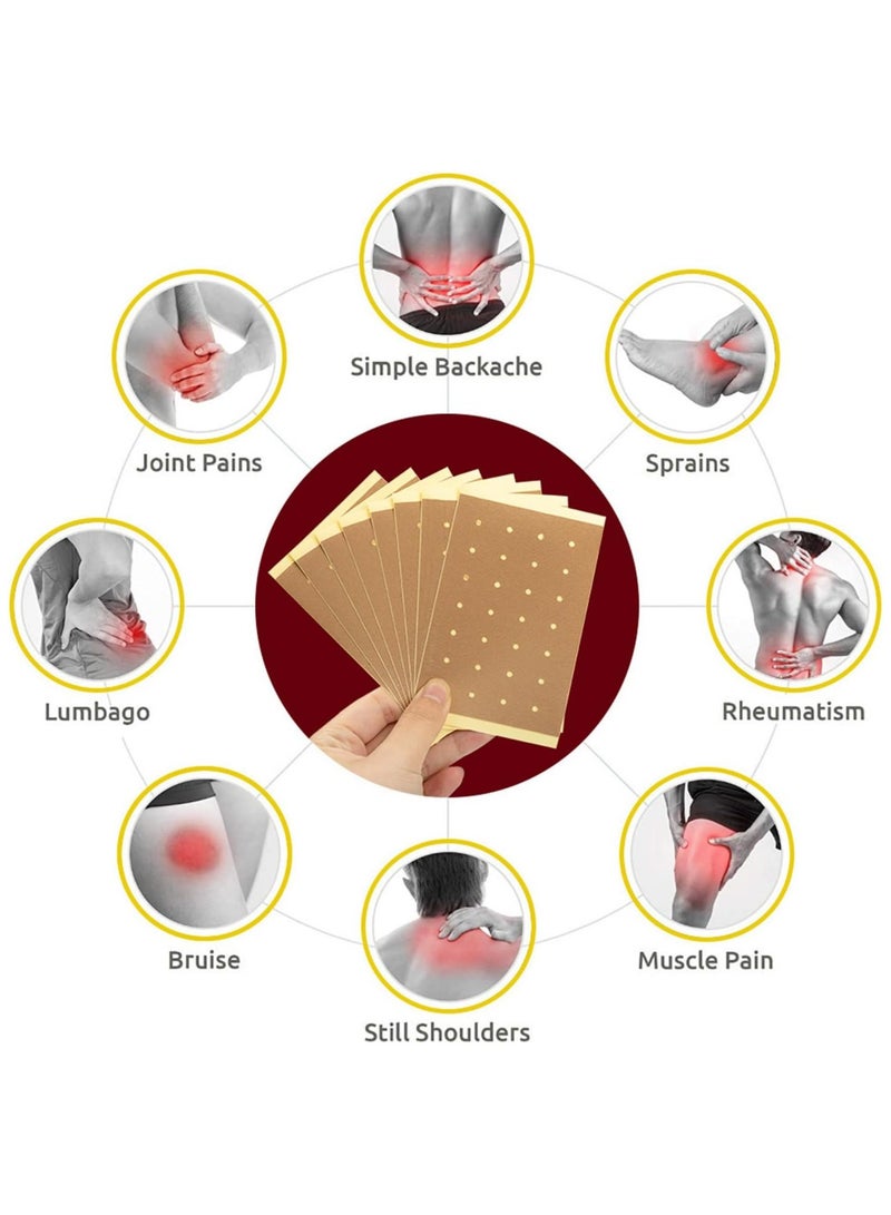 Sumifun Chinese Red Tiger Plaster Natural Herbal Pain Relieving Patch for Bone Pain Relief Shoulder, Back, Knee, Joint & Muscle 10 Pack 80 Plaster - Image 4