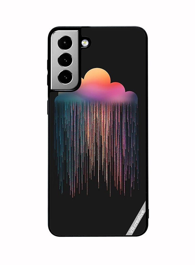 VR CREATIVE Protective Case Cover For Samsung Galaxy S21 FE 5G Animated Rain Design Multicolour - Image 1