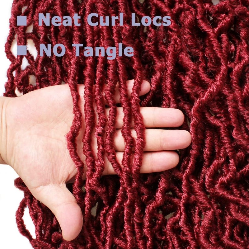 Leeven 30 Inch Soft Locs Crochet Hair for Women Nu Faux Locs Crochet Braids 7 Pack Goddess Faux Locs Crochet Hair Extensions 1B# - Image 4