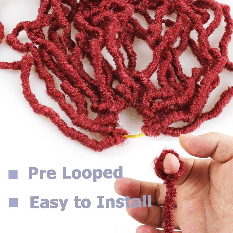 Leeven 30 Inch Soft Locs Crochet Hair for Women Nu Faux Locs Crochet Braids 7 Pack Goddess Faux Locs Crochet Hair Extensions 1B# - Image 5