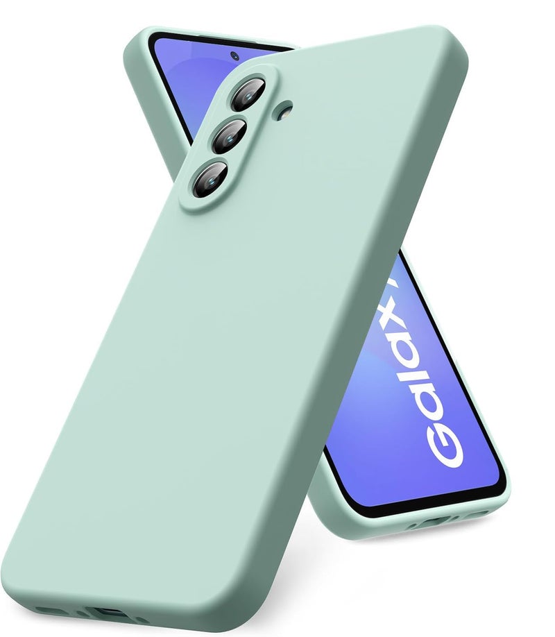 DIZORO Microfiber Candy Case for Samsung A36 5G Smooth Touch Cushion Liquid Soft Silicone Gel Rubber Phone Cases Non-Slip Full Body Protective Shockproof Back Cover (New Mint Green) - Image 3