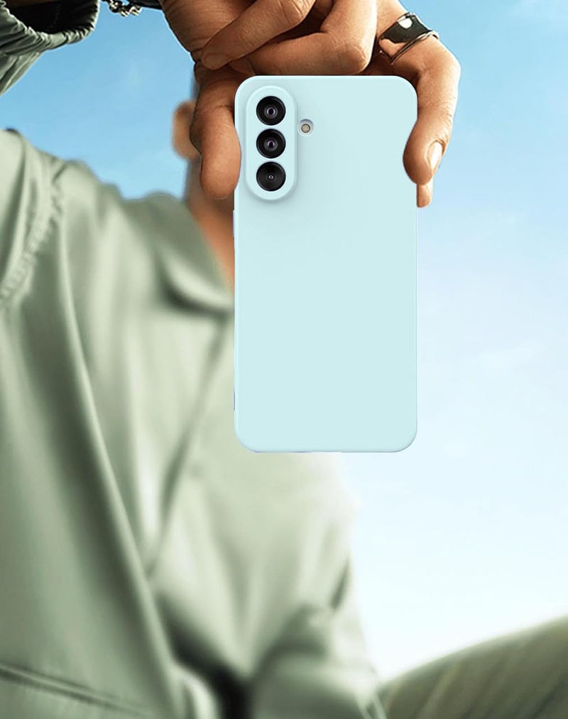 DIZORO Microfiber Candy Case for Samsung A36 5G Smooth Touch Cushion Liquid Soft Silicone Gel Rubber Phone Cases Non-Slip Full Body Protective Shockproof Back Cover (New Mint Green) - Image 4