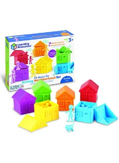 Learning Resources All About Me Sorting Neighborhood 42 Pieces, Ages 3+ Toddler Social Emotional Toys, Fine Motor & Sorting Skills, Montessori Toys, Preschool Learning Toys  - Image 1
