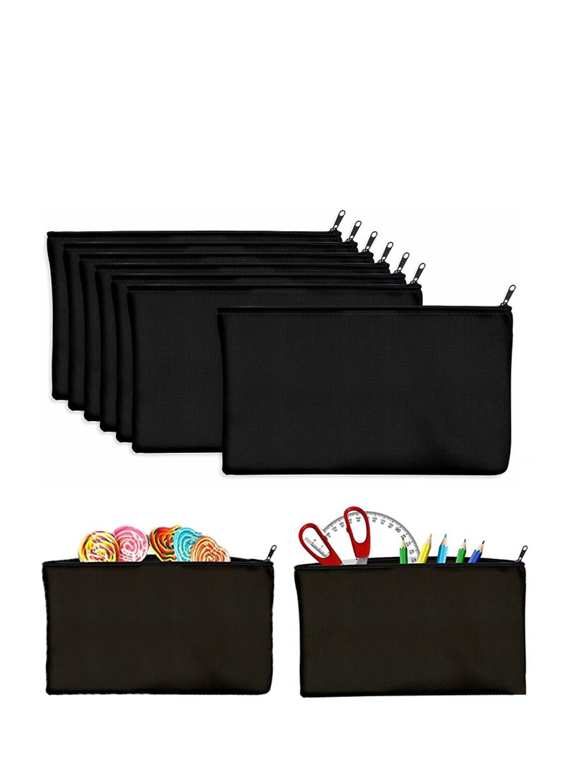 حقائب تجميل من قماش، حقيبة أقلام، حقائب بسحاب للحرف اليدوية، حقائب مكياج فارغة متعددة الوظائف، علبة أقلام لحقائب التجميل والأدوات الشخصية والقرطاسية للسفر 10 قطع - Image 1