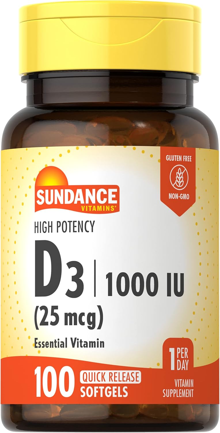Sundance High Potency Vitamin D3 Softgels 100 Count - Image 1