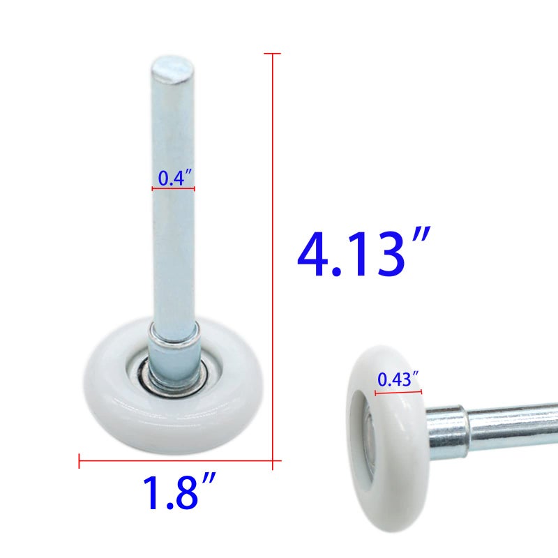 Xadnitu Garage Door Roller White 1.8"" Quiet Nylon Garage Door Wheels 4"" Stem For Garage Track Replacement With Premium Sealed 11 Ball Bearing 10 Packs - Image 3