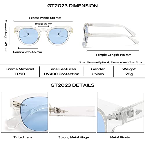 Gtand Unisex Vintage Retro Round Style Tinted Sunglasses For Men Women Fashion Circle Sun Glasses 46mm - Image 5