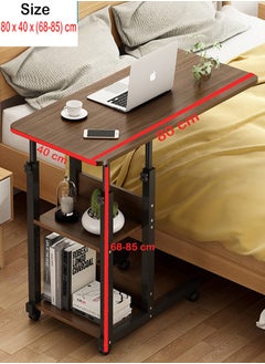 ZCM-HAPPY Versatile Dormitory Bedside Bed Lazy Laptop Table with Smart Storage (80*40*85cm)  - Image 2