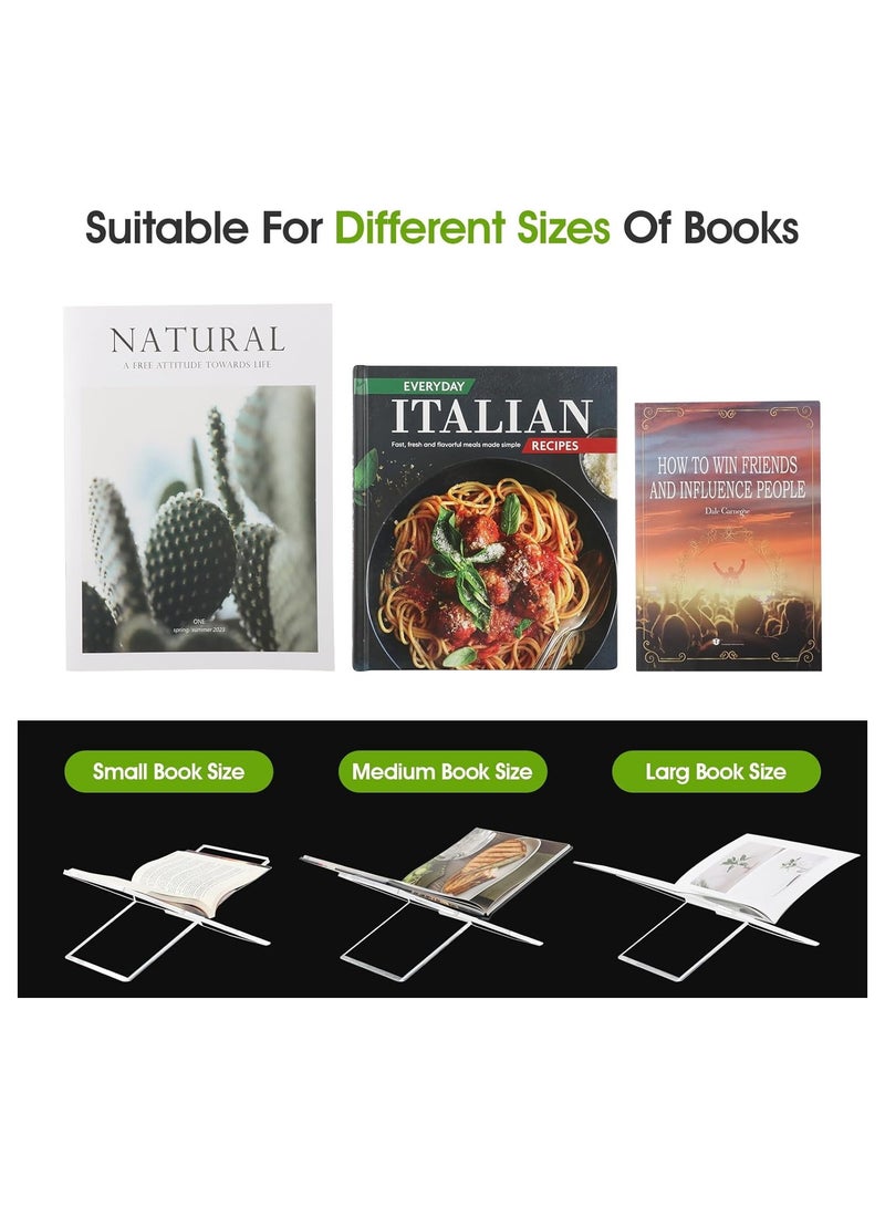 حامل كتب أكريليك شفاف، قاعدة عرض كتب سميكة وعملية، حامل كتب للقراءة، حامل للكتب المفتوحة والمغلقة. - Image 5