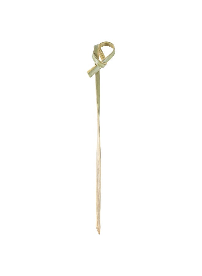 Restaurantware 4 Inch Twisted Bamboo Skewers, 1000 Sturdy Disposable Bamboo Food Picks - Sturdy, Looped Knot, Bamboo Appetizer Picks, Sustainable, For Serving Appetizers and Cocktail Garnishes  - Image 2