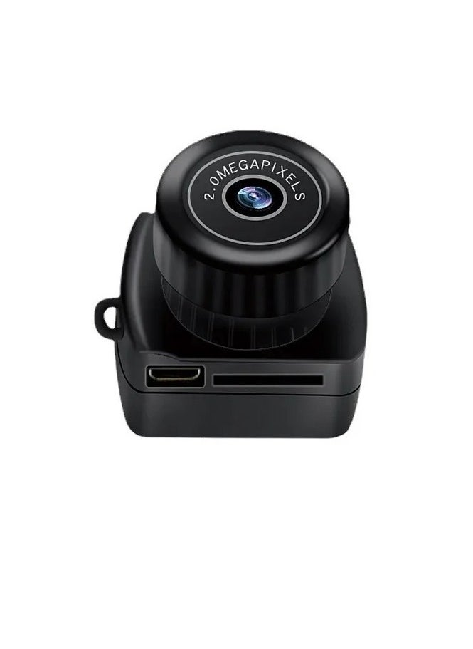 AROAQ Mini Camera Camcorder, Rechargeable Compact Small Action Camera, Portable Webcam Video Voice Recorder Camera With Key Chain, Lightweight HD Camera For AVI Video, (1pc, Black)  - Image 1