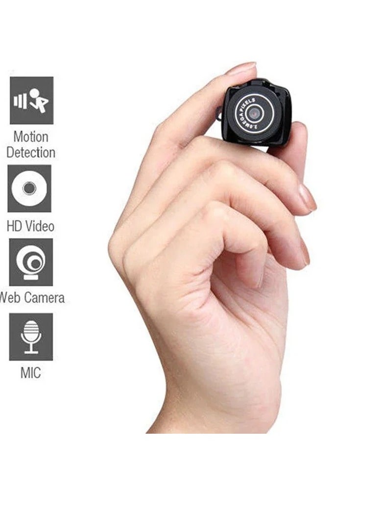 AROAQ Mini Camera Camcorder, Rechargeable Compact Small Action Camera, Portable Webcam Video Voice Recorder Camera With Key Chain, Lightweight HD Camera For AVI Video, (1pc, Black)  - Image 2