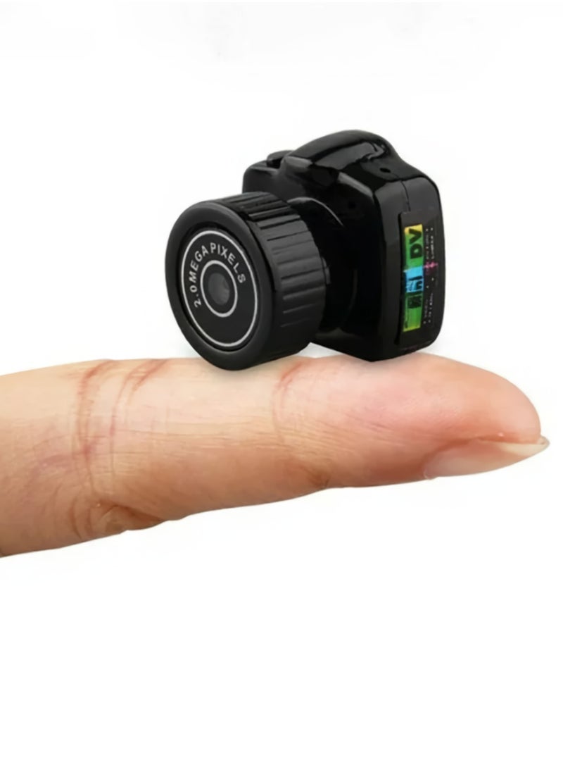 AROAQ Mini Camera Camcorder, Rechargeable Compact Small Action Camera, Portable Webcam Video Voice Recorder Camera With Key Chain, Lightweight HD Camera For AVI Video, (1pc, Black)  - Image 3