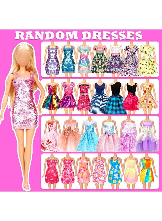 Bymore 58 Pcs Doll Clothes And Accessories, 5 Wedding Gowns 5 Fashion Dresses 4 Slip Dresses 3 Tops 3 Pants 3 Bikini Swimsuits 20 Shoes For 11.5 Inch Doll Christmas Stocking Stuffers Girls Gift Age 5 7 8 10 - Image 3